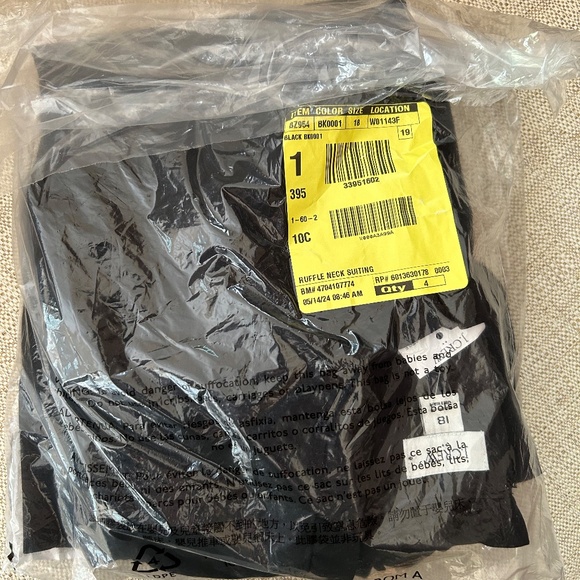 J. Crew Factory | Ruffleneck Suiting Dress | Size 18 | Black NWT - Picture 7 of 7